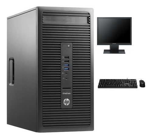 Equipo Computadora Pc Elitedesk Amd A4 4gb 500gb+monitor 19 