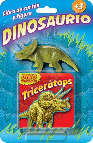 Triceratops Libro De Carton Y Figura Dinosaurio - Vv Aa 