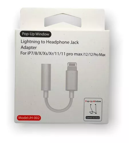 Adaptador APPLE Lightning a 3.5 mm Audífonos Jack