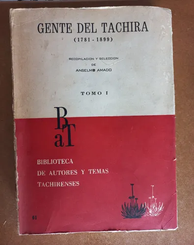 Libro: Gente Del Táchira (Usado)