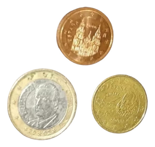 2 Y 10 Centavos De Euro + 1 Euro España