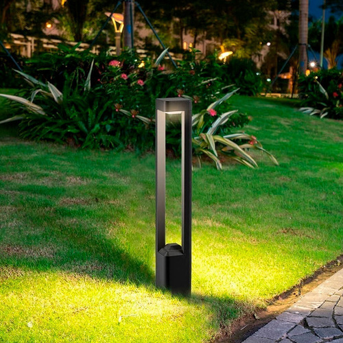 Lampara Sobreponer En Piso Negro 10w Luz Suave Cálida 10hled Pantalla Transparente