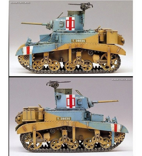 Imagem 4 de 6 de Plastimodelismo Academy Tanque M3 Stuart Honey 1/35