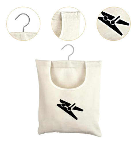 2 Bolsas De Almacenamiento Para Pinzas De Ropa, Soporte Para