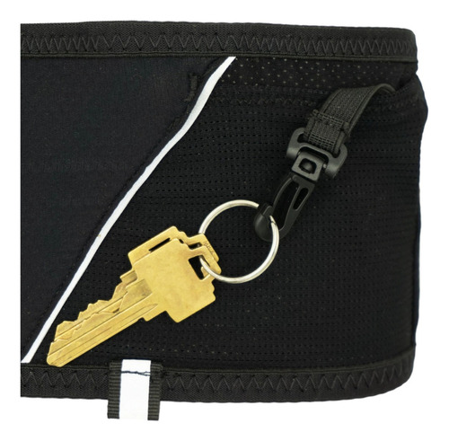 Cangurera Fitletic Running Waist Bag 360 Plus Belt Color Negro L Diseño De La Tela Lisa