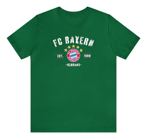 Remeras Algodon Peinado Fc Bayern Munich Alemania Casual 