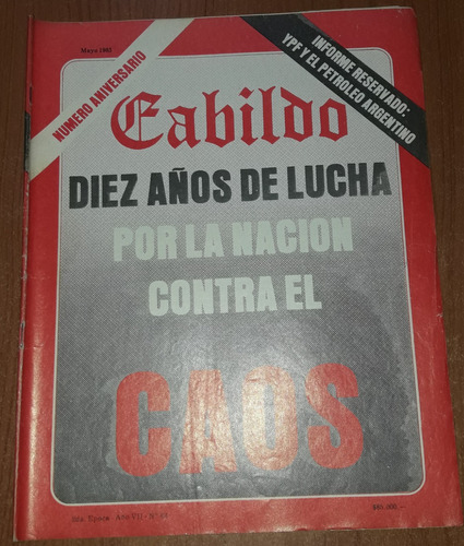 Revista Cabildo N°64  Mayo De 1983  Caos Dictadura