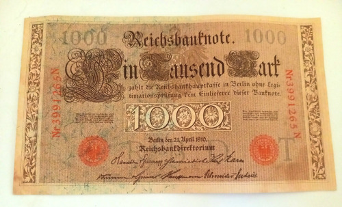 Billete Alemania 1000 Marcos 1910 