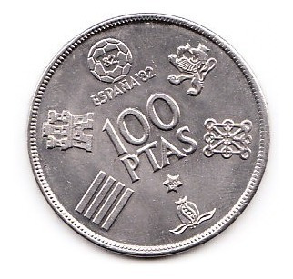 Moneda España Campeonato Mundial De Footbol 1982 100 Ptas