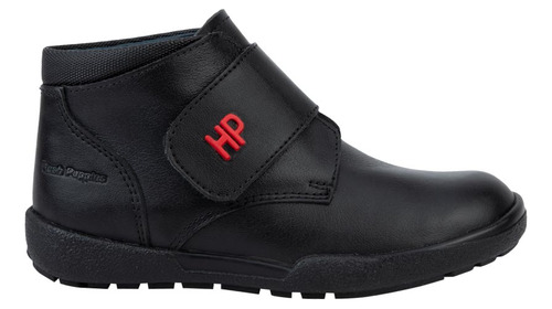 Bota Escolar De Piel Hush Puppies Negro Para Niño 1283