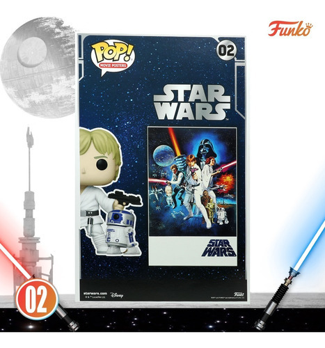 Funko Pop Luke Skywalker Y R2 D2 #02 Star Wars Poster Jumbo