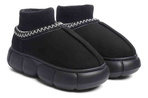 Pantufla Mujer Cerrada Corderito Invierno Importada 370