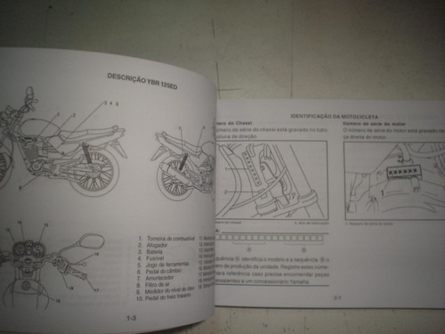Novo Manual Moto Yamaha Ybr 125 K Ed 2007 2008 2009 Original