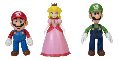 Nintendo Super Mario Reino Champiñón Figure 3-pack