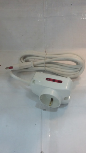 Imagen 4 de 4 de Alargue Conatel 3 Metros 1 Schuko 2 Linea Modular Zapatilla