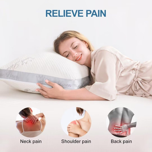 Almohadas King Espuma Viscoelástica Algodón Orgánico Mmg