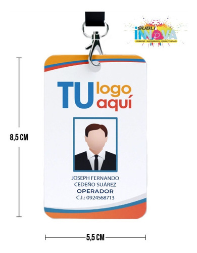Credencial De Pvc A Todo Color Ambos Lados