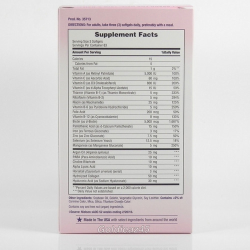 Imagen 4 de 4 de Vitaminas Para Cabello, Piel Y Unas (hair, Skin & Nails)