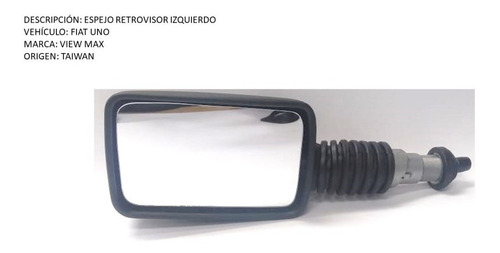 Imagen 2 de 9 de Espejo Retrovisor Izquierdo Fiat Uno