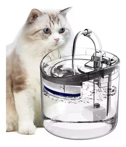 Bebedor Agua Fuente Automática Mascotas Silencioso