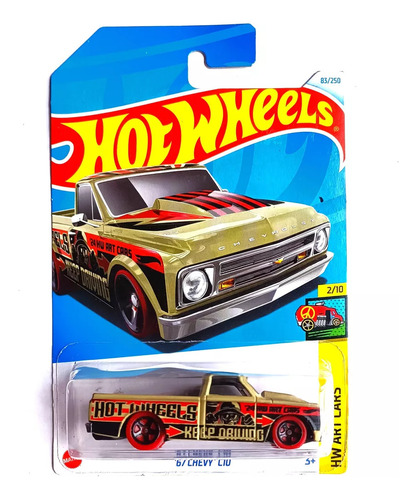 Hot Wheels Camioneta 67 Chevy C10 83/250 Hw Art Cars 2/10