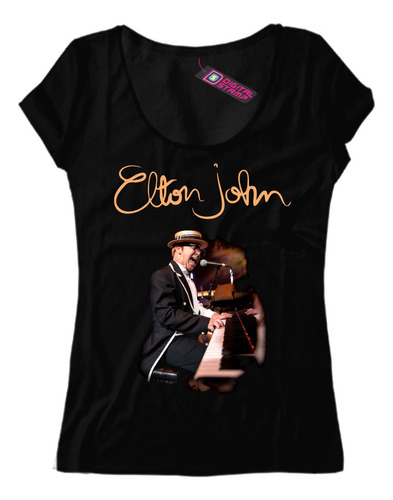Remera Mujer Elton John The Rocket Man Piano 6 Dtg Premium