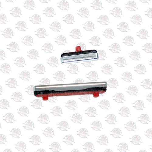 Kit Botones Externos Para Galaxy S21 Ultra G998 Blanco Plata