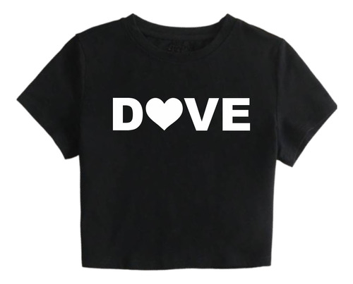 Remera Dove Cameron Corta Bad Idea Crop Top Heart Corazon