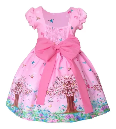 Vestido Jardim Encantado Infantil Festa Bosque Frete gr tis