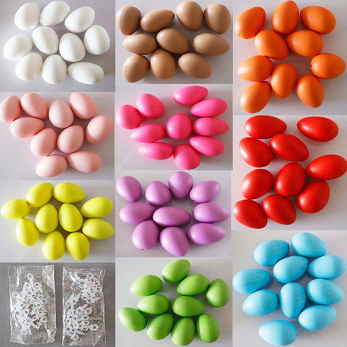 100 Piezas De Huevos De Pascua Artificiales, Cesta De
