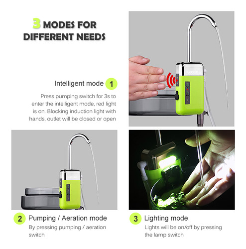 Bomba De Aire Portátil Mini Con Sensor.en.usb Para Pesca