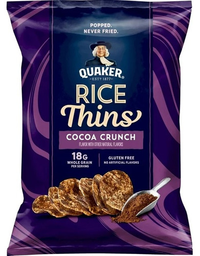 2-pk Botana Arroz Y Maíz Quaker Salted Caramel Y Cocoa 14g