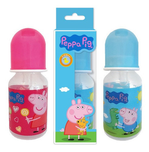 Biberón Peppa Pig 125ml Tetina De Silicona 0 A 18 Meses Lic 