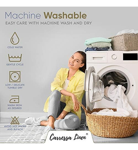 Juego De Sábanas Carressa Linen De 1000 Hilos, 100% Algodón