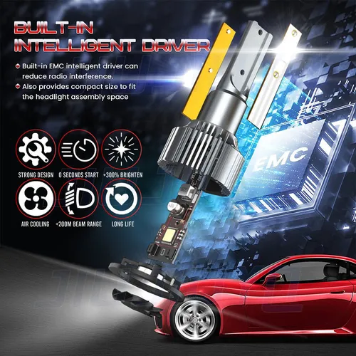 St Kit Faros Luz Led H4 30000lm Para Ford Haz Alta/baja