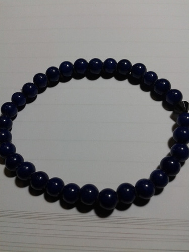 Pulsera De Lapis Lazuli Naturalde Afganistan 