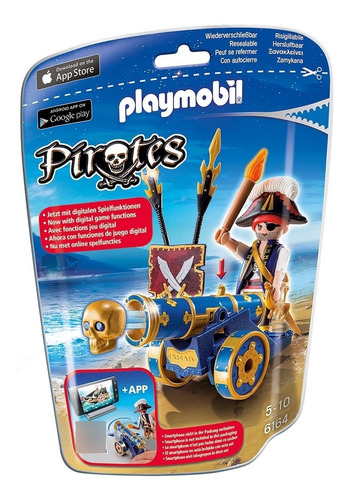 Playmobil Cañon Interactivo Azul Con Pirata