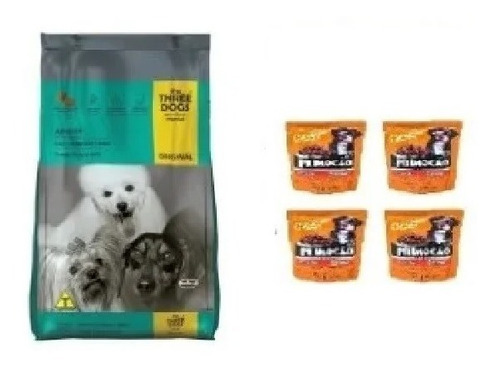 Imagen 1 de 1 de Three Dogs Adulto Raza Pequeña 15k+8 Sachets+envio Gratis