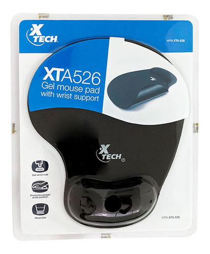 Mouse Pad Xtech XTA-526 de tela 19.5cm x 22.5cm x 2.2cm negro
