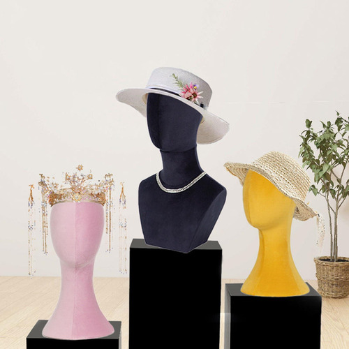 Cabeza De Maniquí Para Exhibición De Pelucas, Negro
