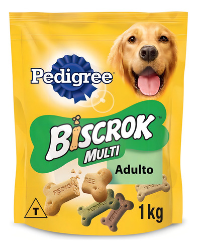 Biscoito Pedigree Biscrok Multi Para Cães Adultos - 1kg