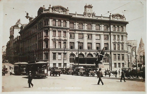 São Paulo - Correio Postal Ant, Bonde Onibus Carros - Lenach