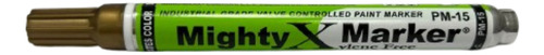 12 Marcadores Mighty Marker Xylene Free Pm-15 Dorado 00415
