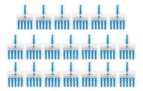 Conector Rápido Spl Azul De 1 Entrada Y 5 Salidas, 20 Piezas