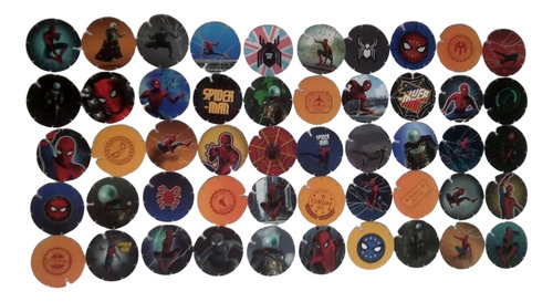 50/50 Tazos Spiderman Nuevos  Colección Completa 