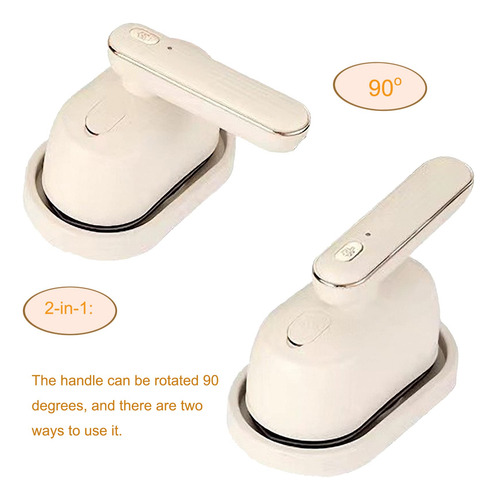 Plancha Vapor Viaje Portátil Ropa 2 En 1 Blanca