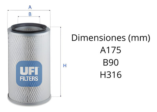 Filtro Ufi 27.h27.00 = Pa2666 P611440 Af1659 Af4736 42917