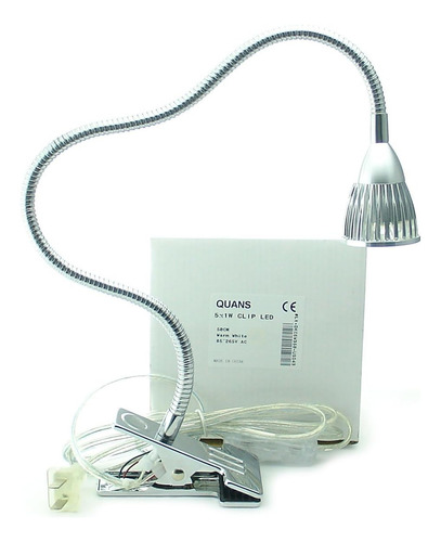 5w 5x1w Luz Cálida Abrazadera Pinza En Cuello De Cisne Flexi