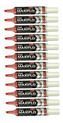 Marcador de quadro branco Pentel MWL6-b Maxiflo, tinta vermelha