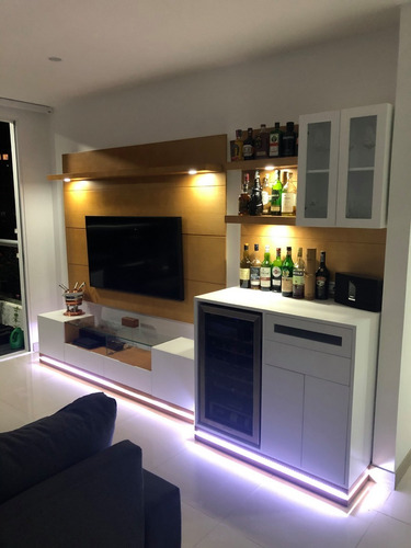 Mueble Tv Con Panel Oculta Cable Ref: Livo 4.0 Lacado